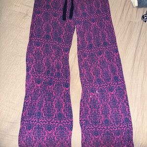 Cynthia Rowley Pink and Purple Floral Pajama Bottoms
